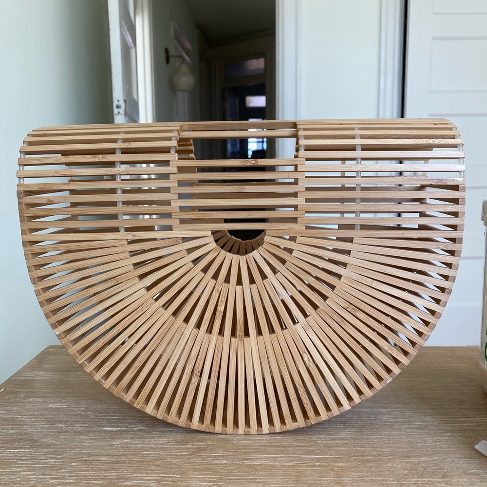 Bamboo wicker clutch